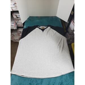 The Foundry Shirt Size 5XL Mens Gray Blue Long Sleeve Casual Crew Neck NWT